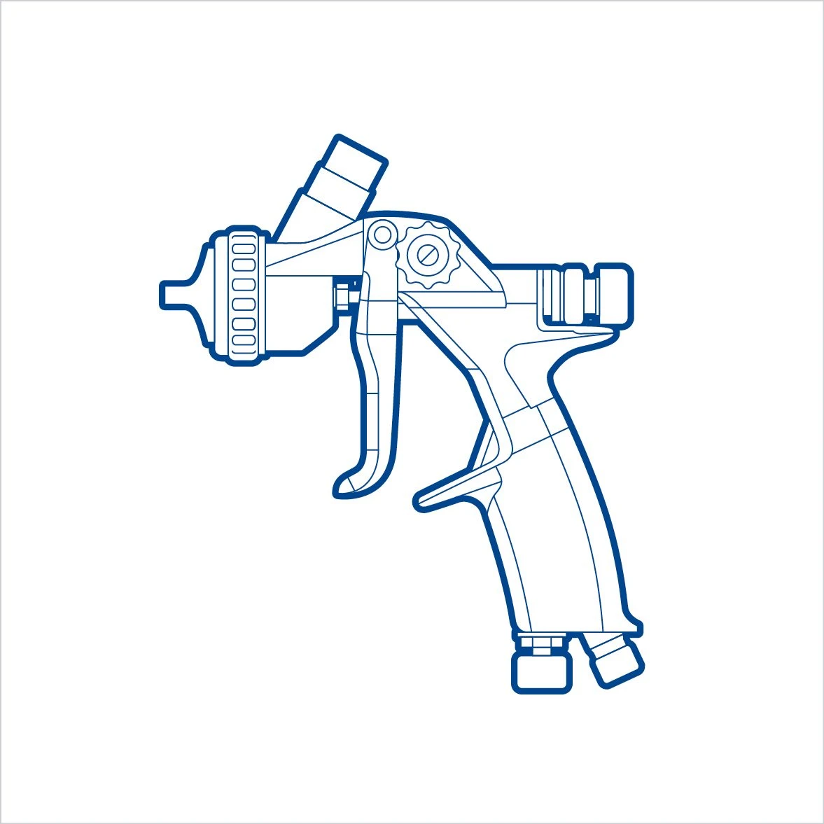 Graphic of cspray gun for infographics